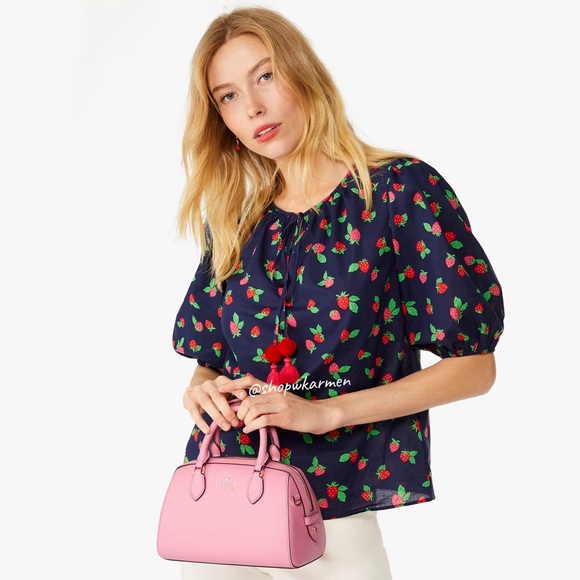 ♠️Kate Spade Madison Saffiano Duffle Crossbody Bag, Pink New NWT - Picture 5 of 5